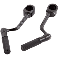 Arlen Ness Forged Highway Peg Mounts w/ Pegs - Black - 1624-0404  400-045