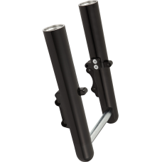 Arlen Ness Fork Legs - Black - Smooth - Dual Disc - 0403-0187  40-528