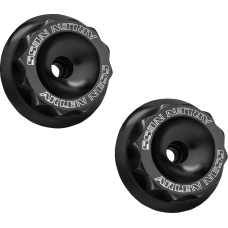 Arlen Ness Fork Nut Cover - Black - 0412-0665  120-002-10B