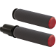 Arlen Ness Knurled Grips - TBW - Red - 0630-3257  500-055
