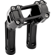 Arlen Ness Method Kickback Handlebar Riser - Softail Gauge Cut-Out - 7" - Black - 0603-1145  520-055