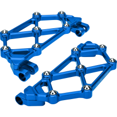 Arlen Ness Mini Diamond Floorboards - Driver - Blue - FLT - 1621-1210  410-047