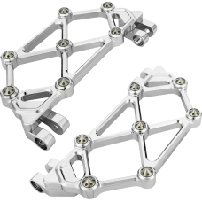 Arlen Ness Mini Diamond Floorboards - Driver - Chrome - FLT - 1621-1209  410-046