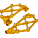 Arlen Ness Mini Diamond Floorboards - Driver - Gold - FLT - 1621-1211  410-048