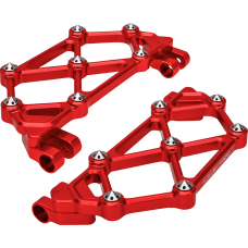 Arlen Ness Mini Diamond Floorboards - Driver - Red - FLT - 1621-1212  410-049