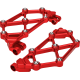 Arlen Ness Mini Diamond Floorboards - Driver - Red - FLT - 1621-1212  410-049