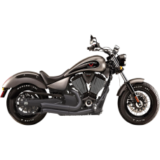 Bassani Xhaust Pro-Street Exhaust - Black - Turnout - 1810-1997  6V23DB