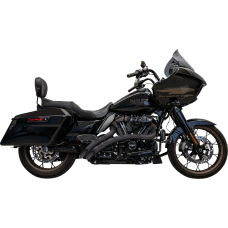 Bassani Xhaust Sweeper Radial Exhaust System with Slotted Heat Shields - Black - 1800-2661  1F22FB