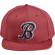 Biltwell Script B Hat - Maroon - 2501-4329  8002-4040-00