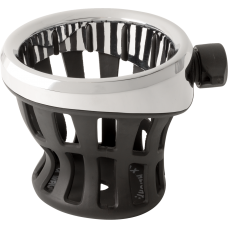 Ciro Drink Holder - Gen 2 - Chrome - Passenger - Black Mount - 0636-0586 55421