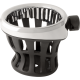 Ciro Drink Holder - Gen 2 - Chrome - Passenger - Black Mount - 0636-0586 55421