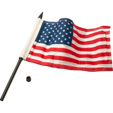 Ciro Flag Pole - 12" - With 6"x9" American Flag - Satin Black - 0521-2143 70612