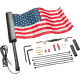 Ciro LED Flagpole - U.S. Flag - Black - 0521-2073 70610
