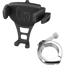 Ciro Phone Holder - Constrictor - Black - Chrome 1-1/2" Handlebar Mount - 0636-0576 50356
