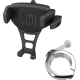 Ciro Phone Holder - Constrictor - Black - Chrome 1-1/2" Handlebar Mount - 0636-0576 50356