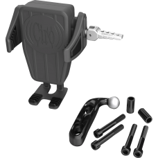 Ciro Phone Holder - Cybercharger® - Gen 2 - Black - Chrome Offset Perch Mount - 0636-0579 55310