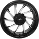 Coastal Moto Wheel - Hurricane 3D - Rear Left - Black/Chrome - 18" - Trike - 0202-2229  3D-HURL-187T-BC