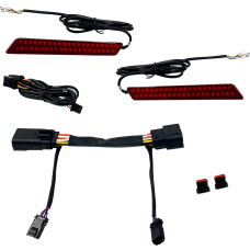 Custom Dynamics LED Latch Lights - Saddlebag - Red Lens - 2040-3232  CD-LATCH-23-R