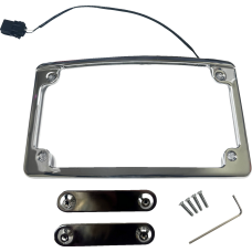 Custom Dynamics Lighted License Plate Frame - Chrome - 2030-2349  LPF-RAD-23CVO-C