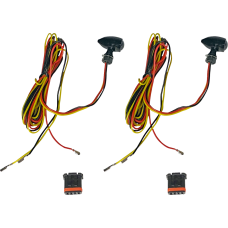 Custom Dynamics Micro Turn Signals - Dual - Amber/Red- Black - 2020-2193  CD-MICRO-AR2-B