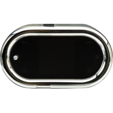 Dakota Digital Handle Bar Mount Speedometer - With Signals - Oval - Chrome - 2210-0681  MLX-5400