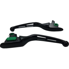 Drag Specialties Levers - Slotted - Black - 0610-2256 Slotted Wide Blade Lever Set