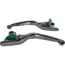 Drag Specialties Levers - Slotted - Chrome - 0610-2255 Slotted Wide Blade Lever Set