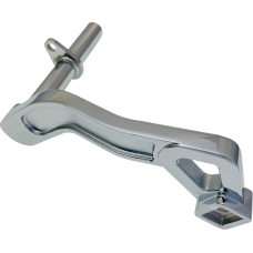 Drag Specialties Passenger Peg Mount - Left Mounting Bracket - Chrome - FXD - 1620-2504 Passenger Footpeg Mount Kits