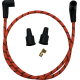 Drag Specialties Plug Wires - Braided - Orange/Black - 2104-0400 Universal Braided Spark Plug Wires