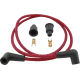 Drag Specialties Plug Wires - Braided - Red/Black - 2104-0398 Universal Braided Spark Plug Wires