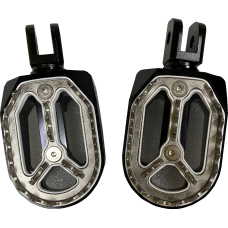 Drag Specialties Qualifier Foot Pegs - Black - Driver - 1620-2484 Qualifier Footpegs