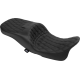 Drag Specialties Seats Extended Reach Freedom Seat - Vinyl - Double Diamond - Black Stitch - FLT/FLH '09-'24 - 0801-1980 Extended Reach Freedom Touring Seats