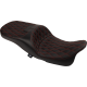 Drag Specialties Seats Extended Reach Freedom Seat - Vinyl - Double Diamond - Red Stitch - FLT/FLH '09-'24 - 0801-1982 Extended Reach Freedom Touring Seats