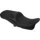 Drag Specialties Seats Extended Reach Freedom Seat - Vinyl - Double Diamond - Silver Stitch - FLT/FLH '09-'24 - 0801-1981 Extended Reach Freedom Touring Seats