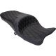 Drag Specialties Seats Freedom Seat - Vinyl - Double Diamond Black Stitch - FLH '09-'23 - 0801-1481 Freedom Touring Seat