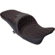 Drag Specialties Seats Freedom Seat - Vinyl - Double Diamond Red Stitch - FLH '09-'23 - 0801-1484 Freedom Touring Seat