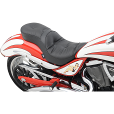 Drag Specialties Seats Low Profile Seat - Driver's Backrest - Pillow - Jackpot - 0810-1577 Ez Glide II™ Backrest Compatible Low-Profile Leather Touring Seat