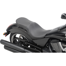 Drag Specialties Seats Low Profile Seat - Driver's Backrest - Smooth - Vegas - 0810-1605 Ez Glide II™ Backrest Compatible Low-Profile Leather Touring Seat