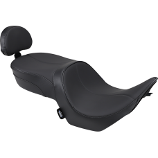 Drag Specialties Seats Low-Profile Touring Seat - Black - Passenger Backrest - Victory Hammer '05-'17 - 0810-1585 Low-Profile Touring Seat With Passenger Backrest