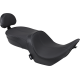 Drag Specialties Seats Low-Profile Touring Seat - Black - Passenger Backrest - Victory Hammer '05-'17 - 0810-1585 Low-Profile Touring Seat With Passenger Backrest