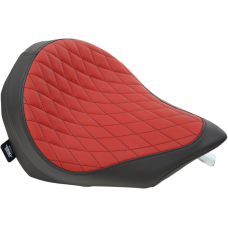 Drag Specialties Seats Low Solo Seat - Diamond Stitch - Black/Red - Victory '03-'17 - 0810-1885 Low-Profile Solo Seat