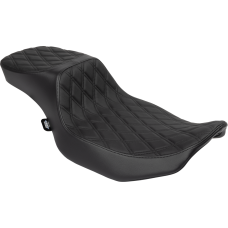 Drag Specialties Seats Performance Predator 2-Up Seat - Vinyl - Black Double Diamond Stitch - FLHX/FLTR '23-'24 - 0801-1941 Performance Predator 2-Up Seat with Extended Reach
