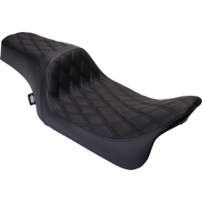 Drag Specialties Seats Predator 1Up Seat - Vinyl - Double Diamond Black Stitch - FLH '08-'23 - 0801-1483 Predator 1-Up Seat