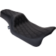 Drag Specialties Seats Predator 1Up Seat - Vinyl - Double Diamond Black Stitch - FLH '08-'23 - 0801-1483 Predator 1-Up Seat