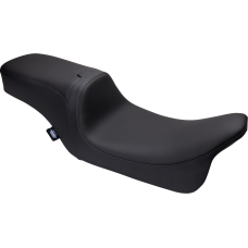 Drag Specialties Seats Predator 2-Up Seat - Solar Leather - Smooth - w/ Backrest Receptacle - FL '08-'23 - 0801-1501 Performance Predator 2-Up Seat