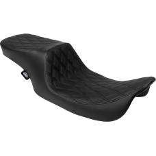 Drag Specialties Seats Predator 2-Up Seat - Vinyl - Double Diamond - Black Stitching- w/o Backrest - FL '97-'07 - 0801-1996 Performance Predator 2-Up Seat