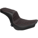 Drag Specialties Seats Predator 2-Up Seat - Vinyl - Double Diamond - Red Stitching - FLSB/FXLRS '18-'24 - 0802-1637 Performance Predator 2-Up Seat