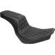 Drag Specialties Seats Predator 2-Up Seat - Vinyl - Double Diamond - Silver Stitching - FLSB/FXLRS '18-'24 - 0802-1636 Performance Predator 2-Up Seat