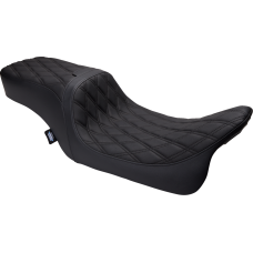 Drag Specialties Seats Predator 2-Up Seat - Vinyl - Double Diamond - w/o Backrest - FLH/FLTR '08-'23 - 0801-1500 Performance Predator 2-Up Seat