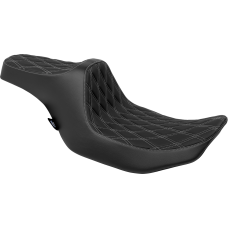 Drag Specialties Seats Predator III Seat - Double Diamond - Silver Stitched - FLT/FLH '23-'24 - 0801-1919 Predator III Seat